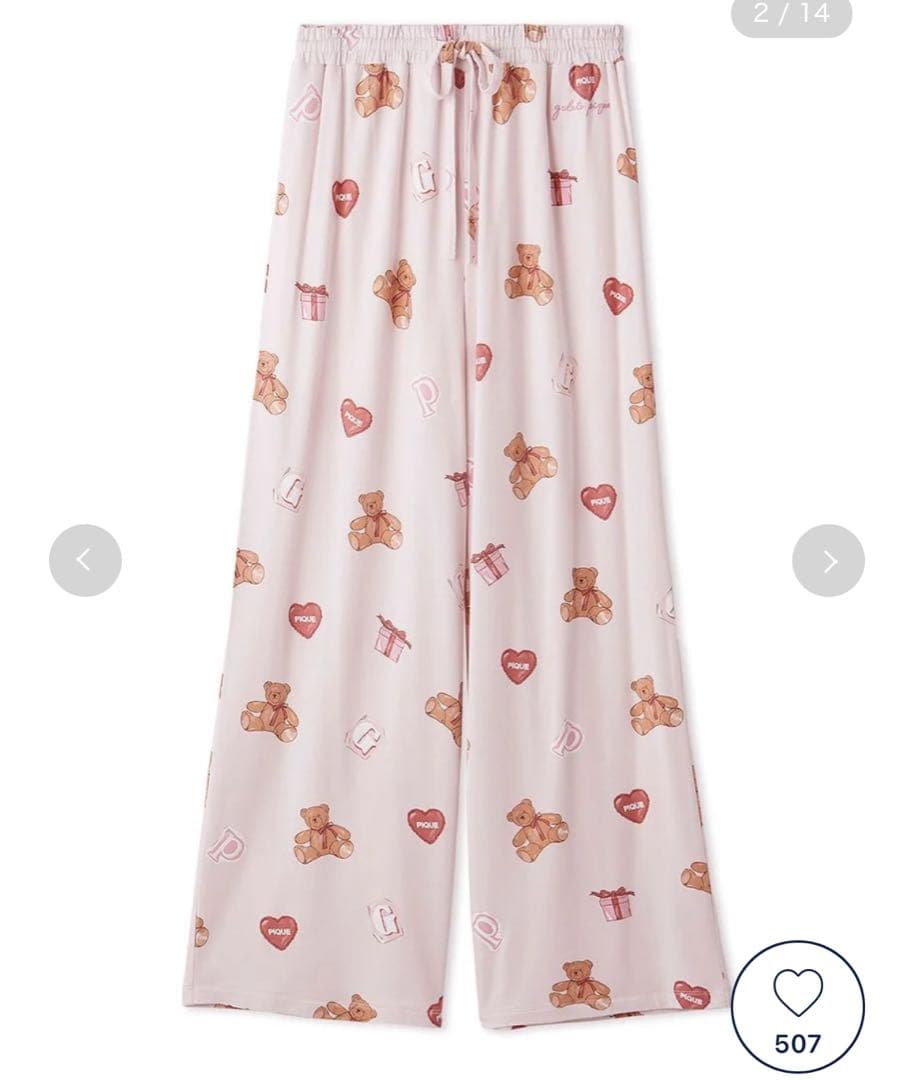 新品　ジェラートピケ　ベビモコベアさがらカーディガン&総柄ロングパンツ