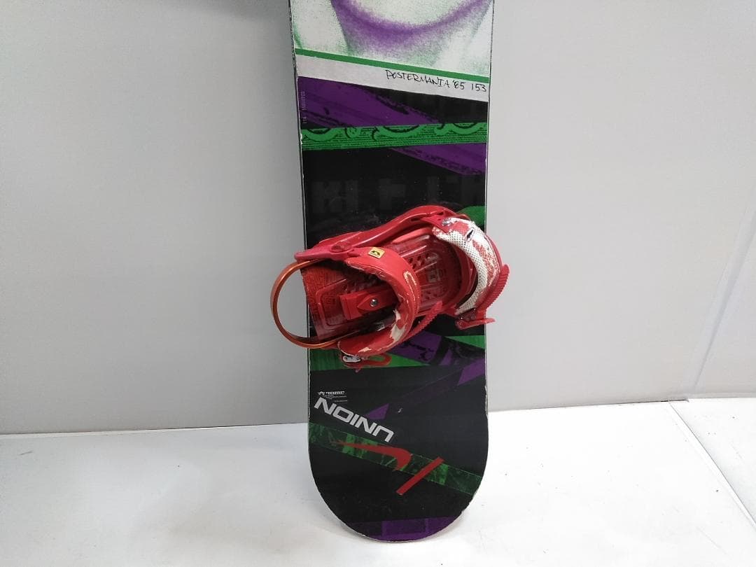 ローム ポスターマニア 155cm + ユニオン M/Lサイズ スノーボード ◇