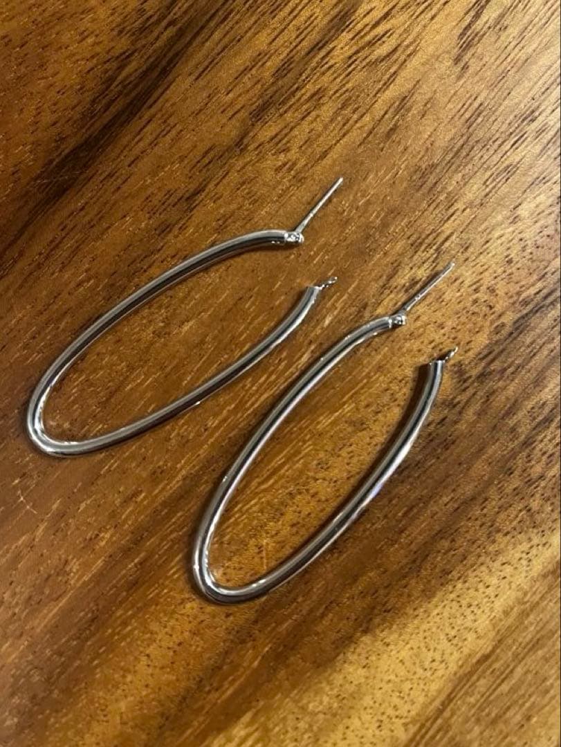 MARIHA ♦︎Innocent Light フープピアス オーバルM♦︎シルバー