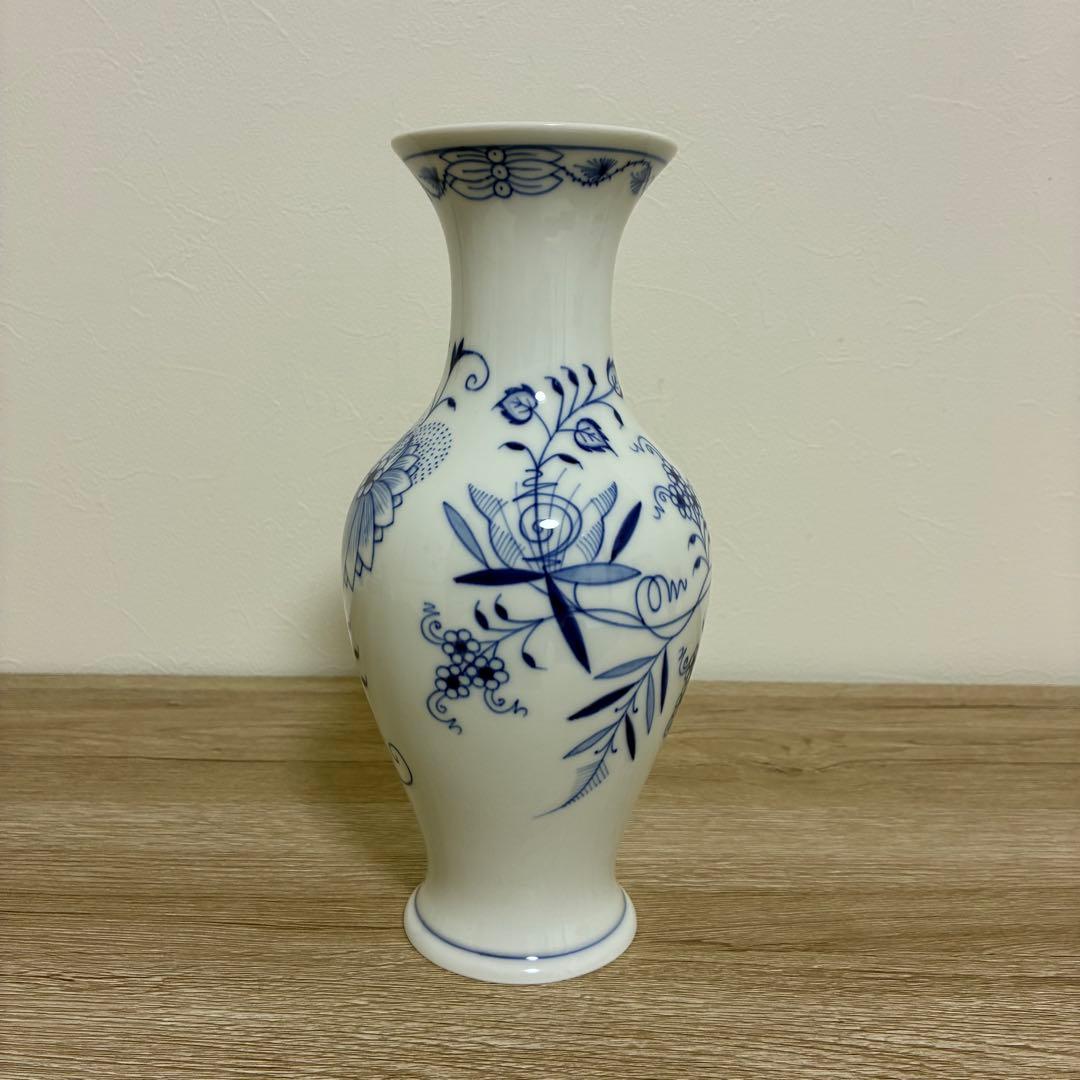 マイセン　ブルーオニオン　フラワーベース　花瓶