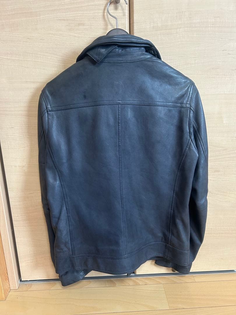 バーバリーブラックレーベル　 レザー シングルライダース　m 高級　ジャケット