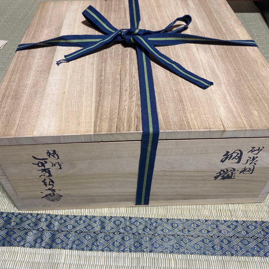 茶道具　①銅羅とバチ　※②木枠（別売り） ①と②はセット販売です