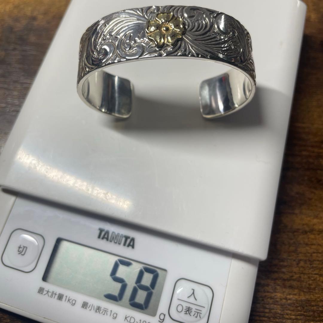 レア　Larry smith バングル　ローズ　ラリースミス　メンズ　シルバー