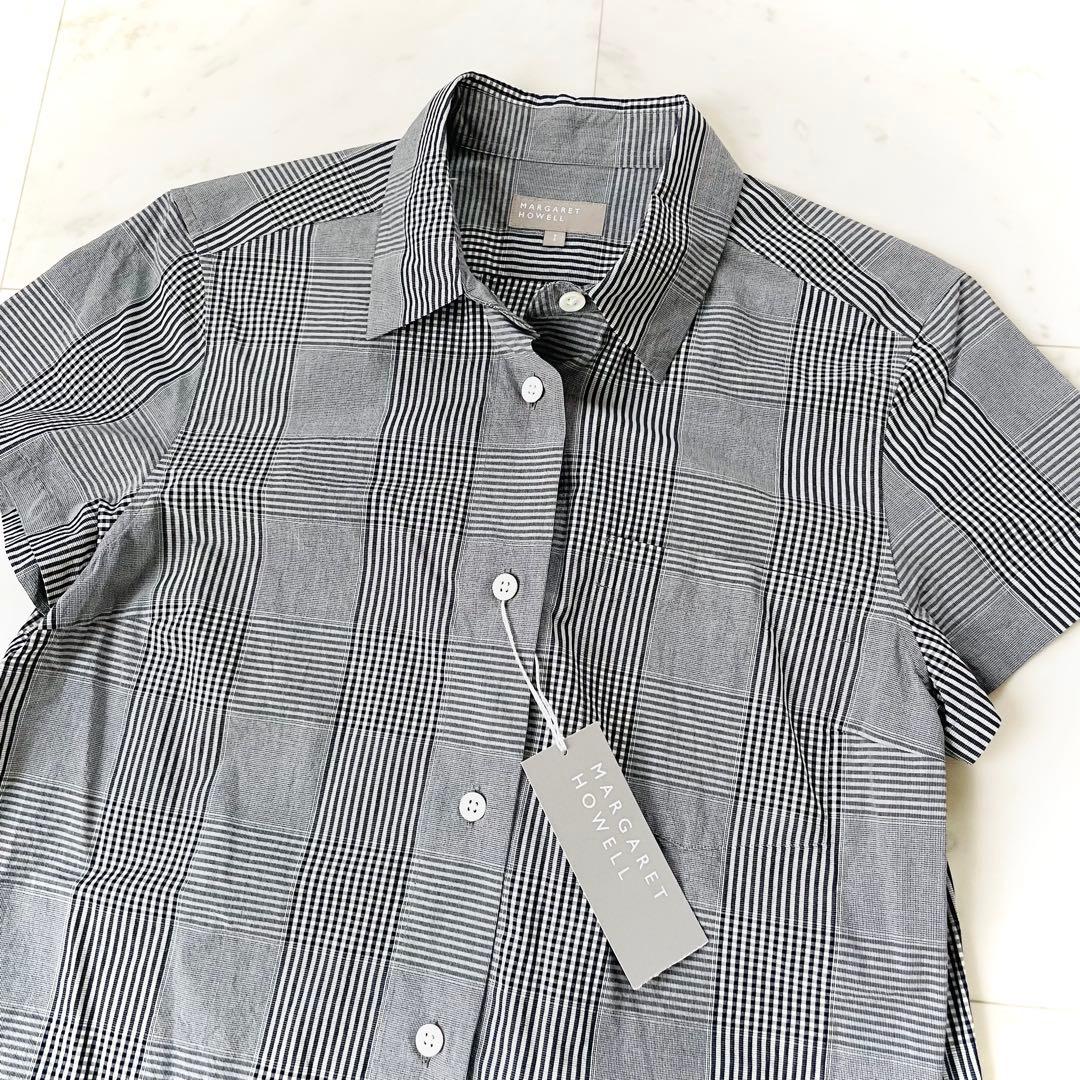 タグ付未使用品✨マーガレットハウエル 半袖シャツ チェック