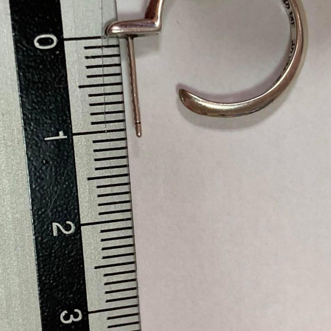 タイニー CH クロス フープピアス シルバー925　（ノーブランド）