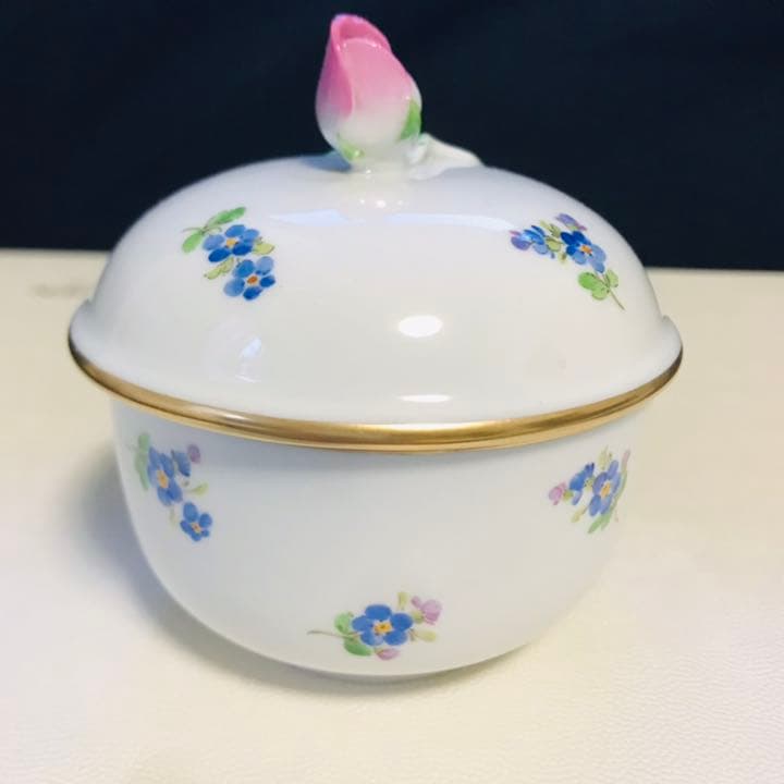 マイセン　忘れな草　小花散らし　ポットセット