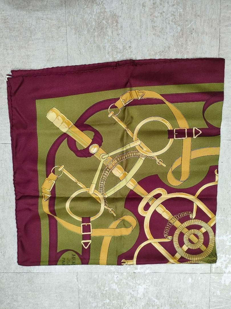 Eperon d'Or 黄金の拍車 カレ90　シルク　エルメス　スカーフ