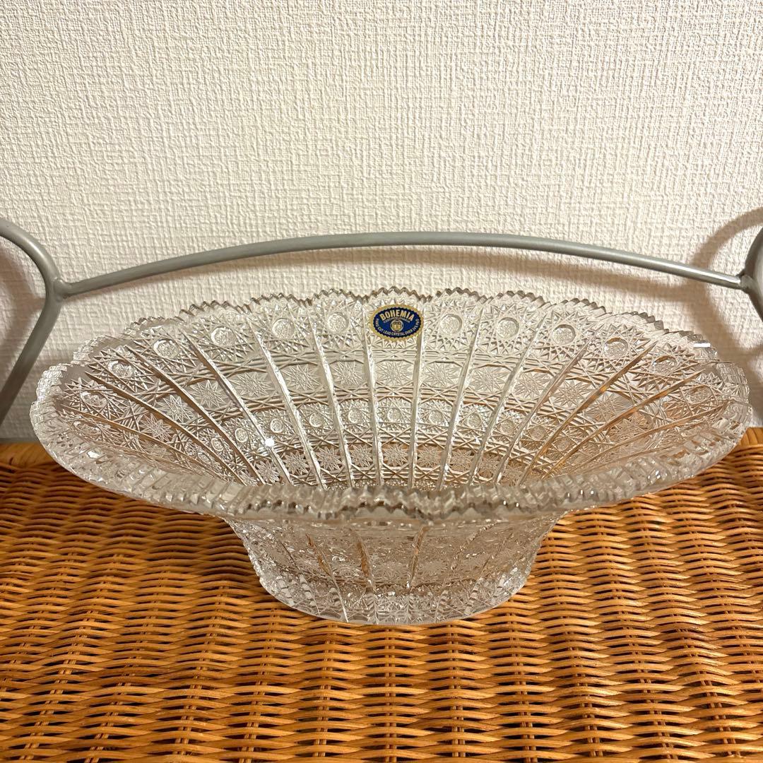 ボヘミアクリスタル 500PK フレアフラワーベース センターピースボウル