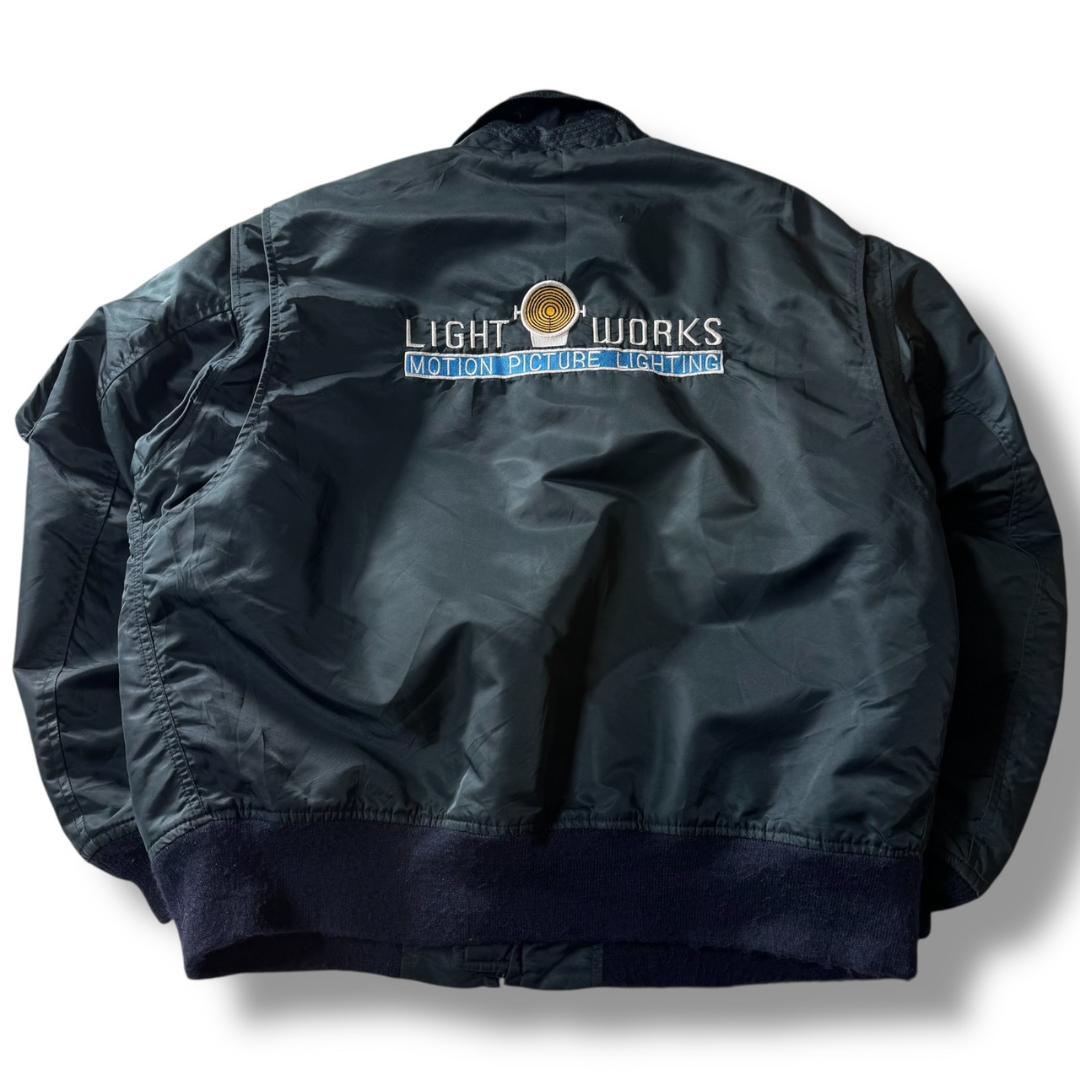 90s USA製 CWU-45P フライトジャケット 企業 刺繍 ミリタリー