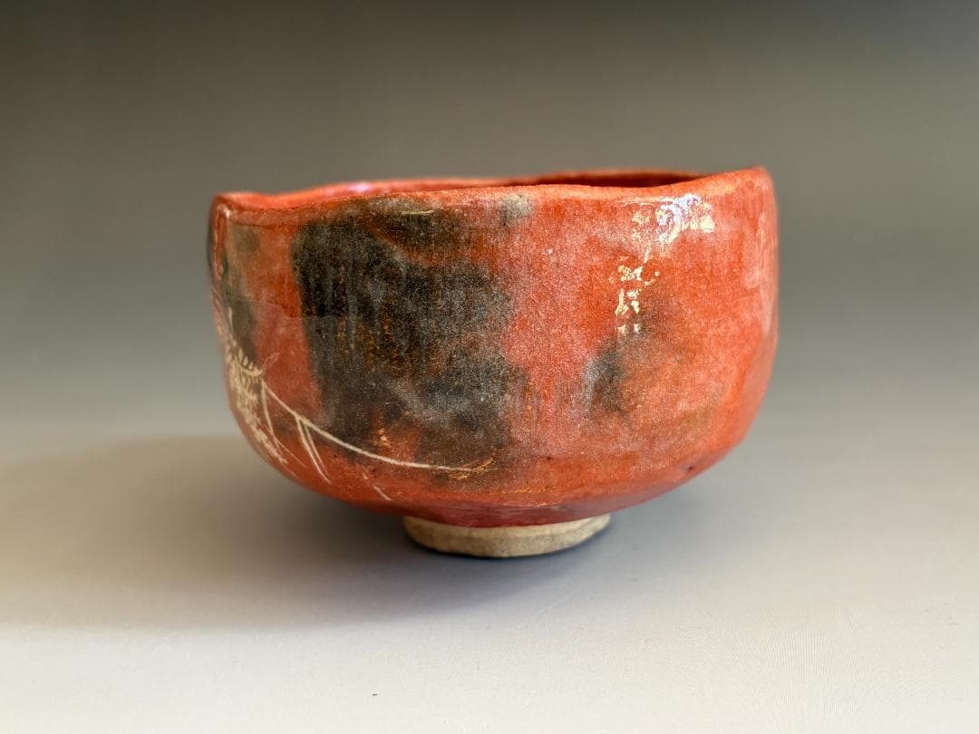 12代楽吉左衛門　弘入　赤楽　七五三絵　茶碗　茶道具