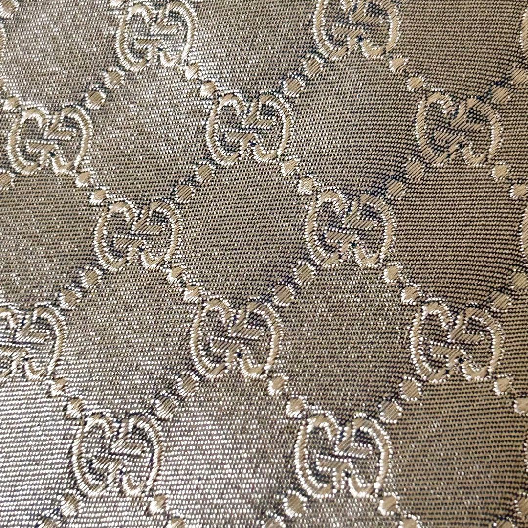 【美品】グッチ GG 総柄 シルク 100% ネクタイ 【クリーニング済】