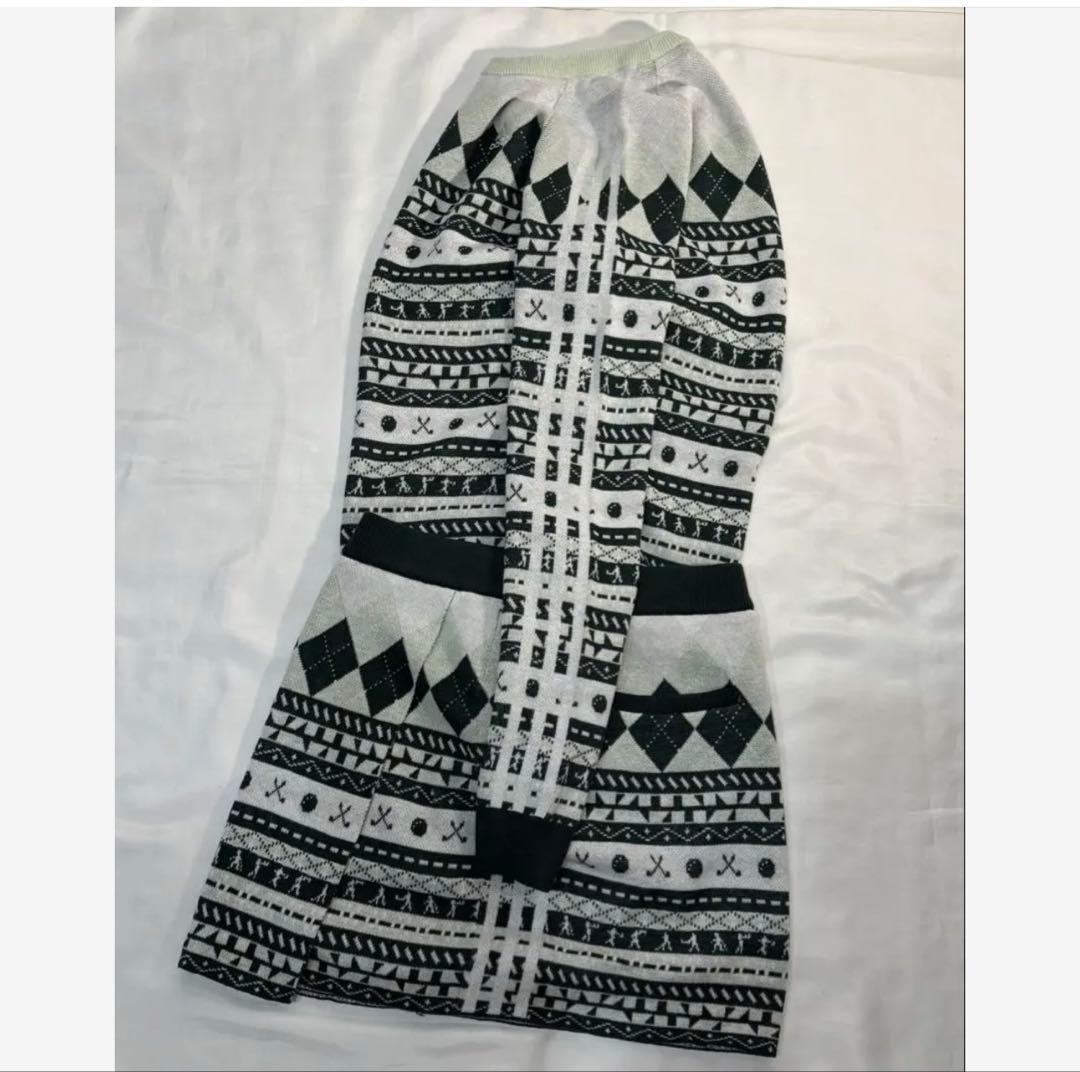 新品adidasゴルフアーガイルデザインニットセータースカートセットアップ