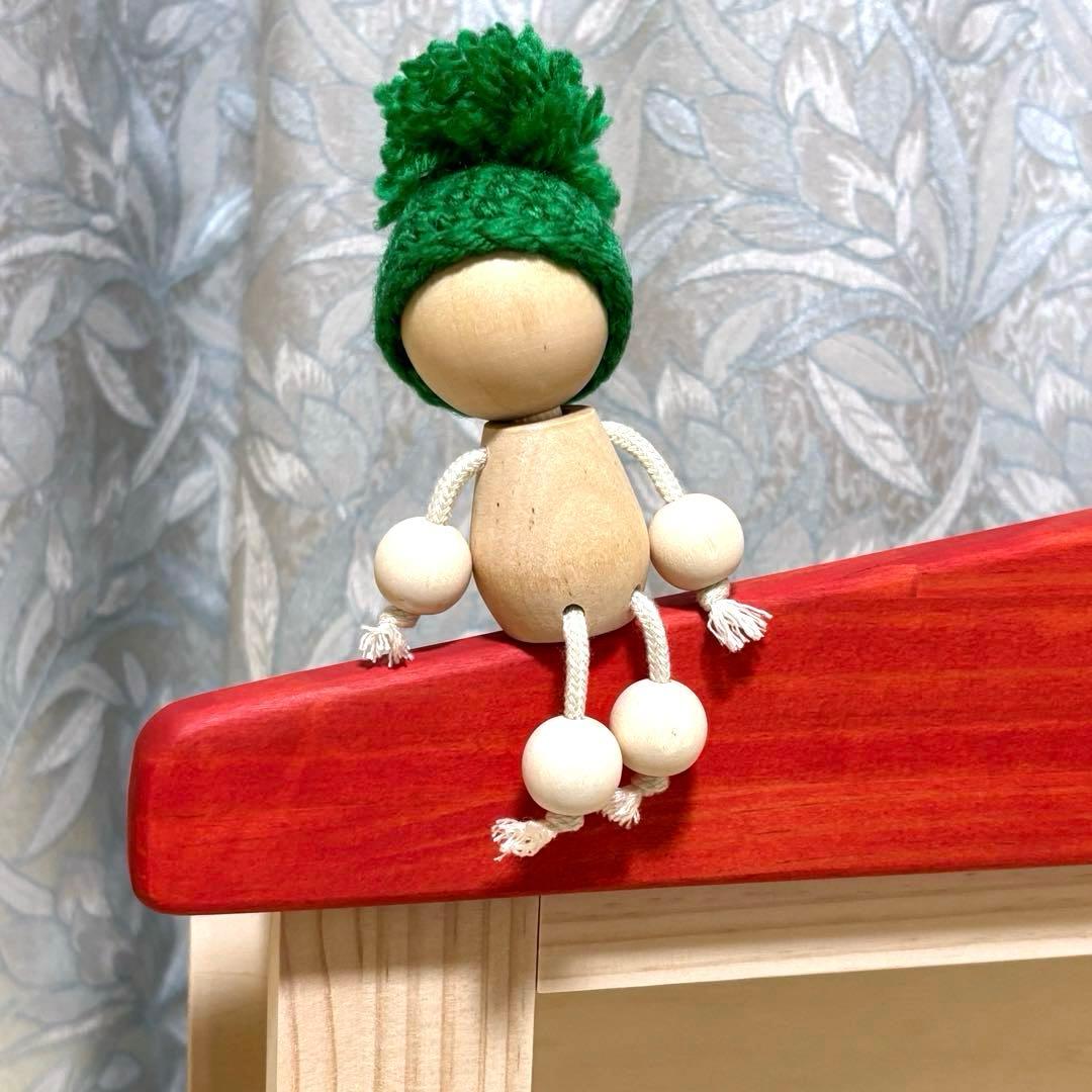 紙芝居　舞台　拍子木　木製人形付属　未使用品　美品