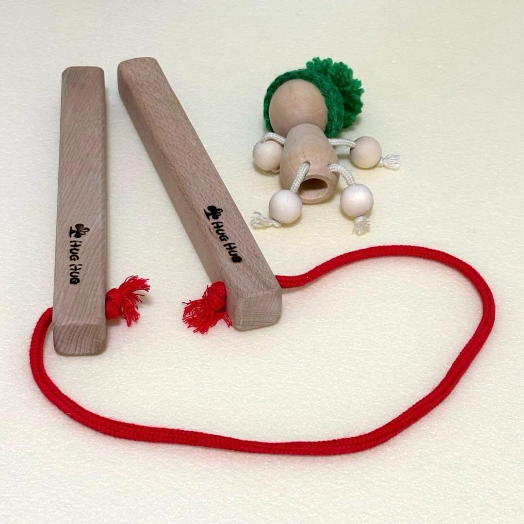 紙芝居　舞台　拍子木　木製人形付属　未使用品　美品