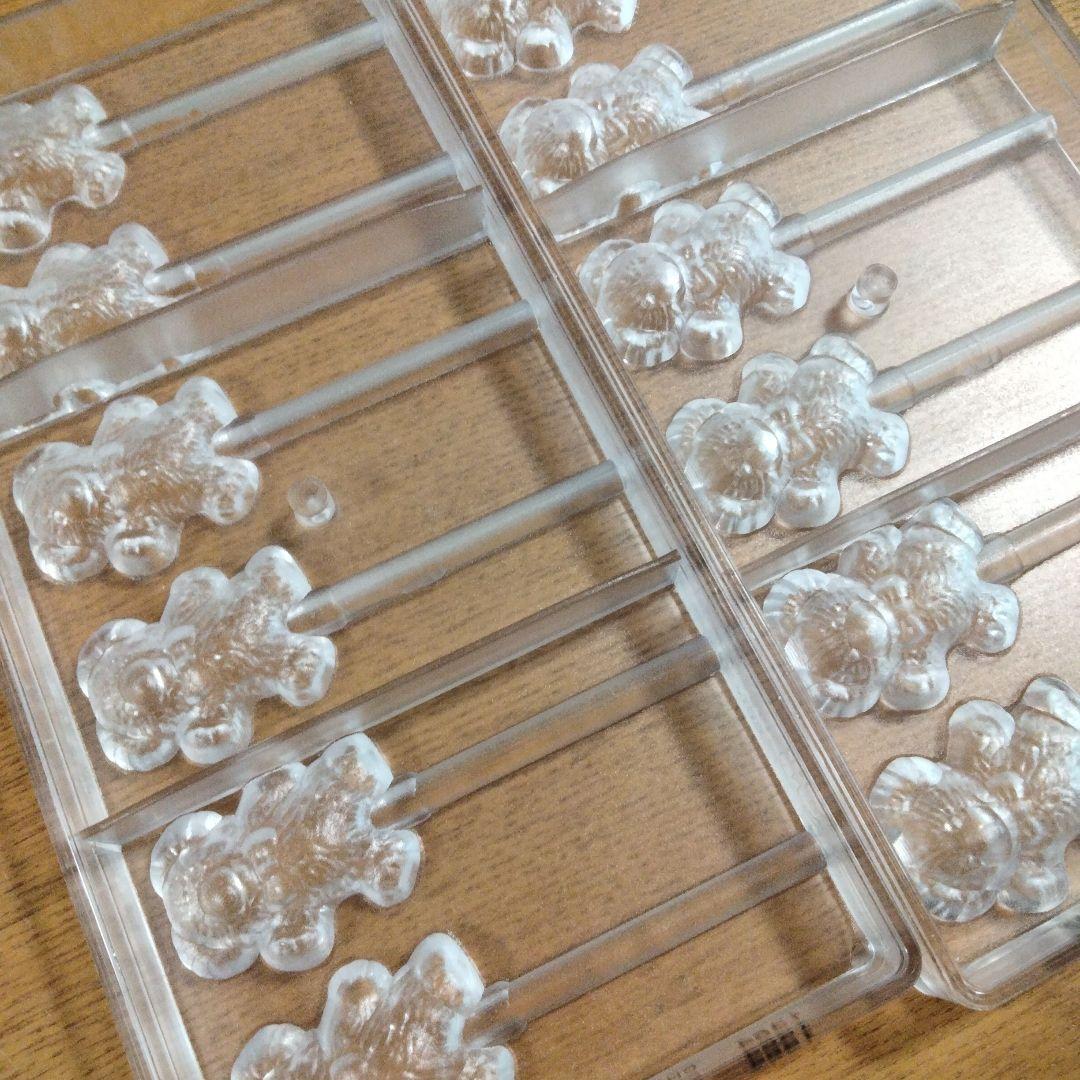 チョコレートワールド社 ロリポップテディーベア チョコレートモールド2枚セット