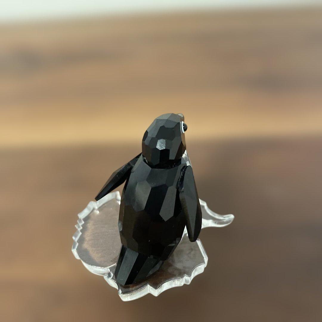 スワロフスキー置物　ペンギン男爵　台座付き