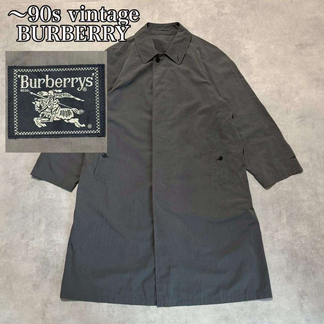 ~90s Burberry ステンカラーコート グレー 三陽商会 DM1313