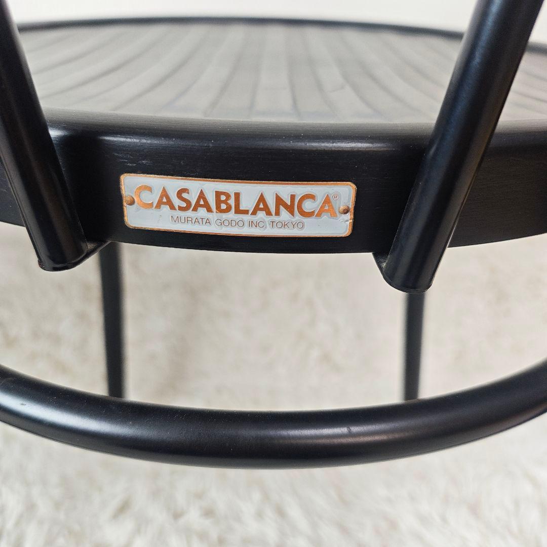 【CASABLANCA】 黒 デザイナーズチェア　アイアンフレーム　2脚セット