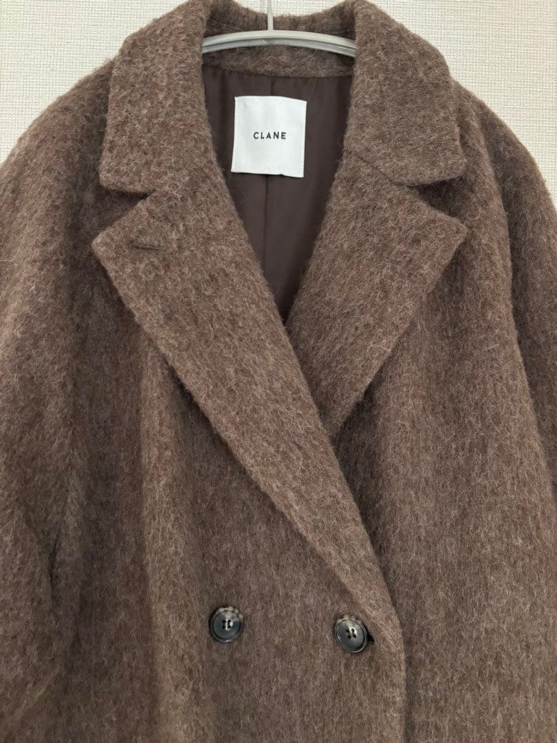CLANE クラネDOUBLE WOOL LONG COAT ブラウン