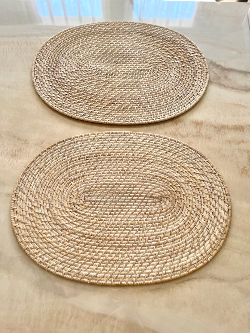 KOUBOO ラグナ テーブルプレイスマット ホワイトウォッシュ 2枚セット