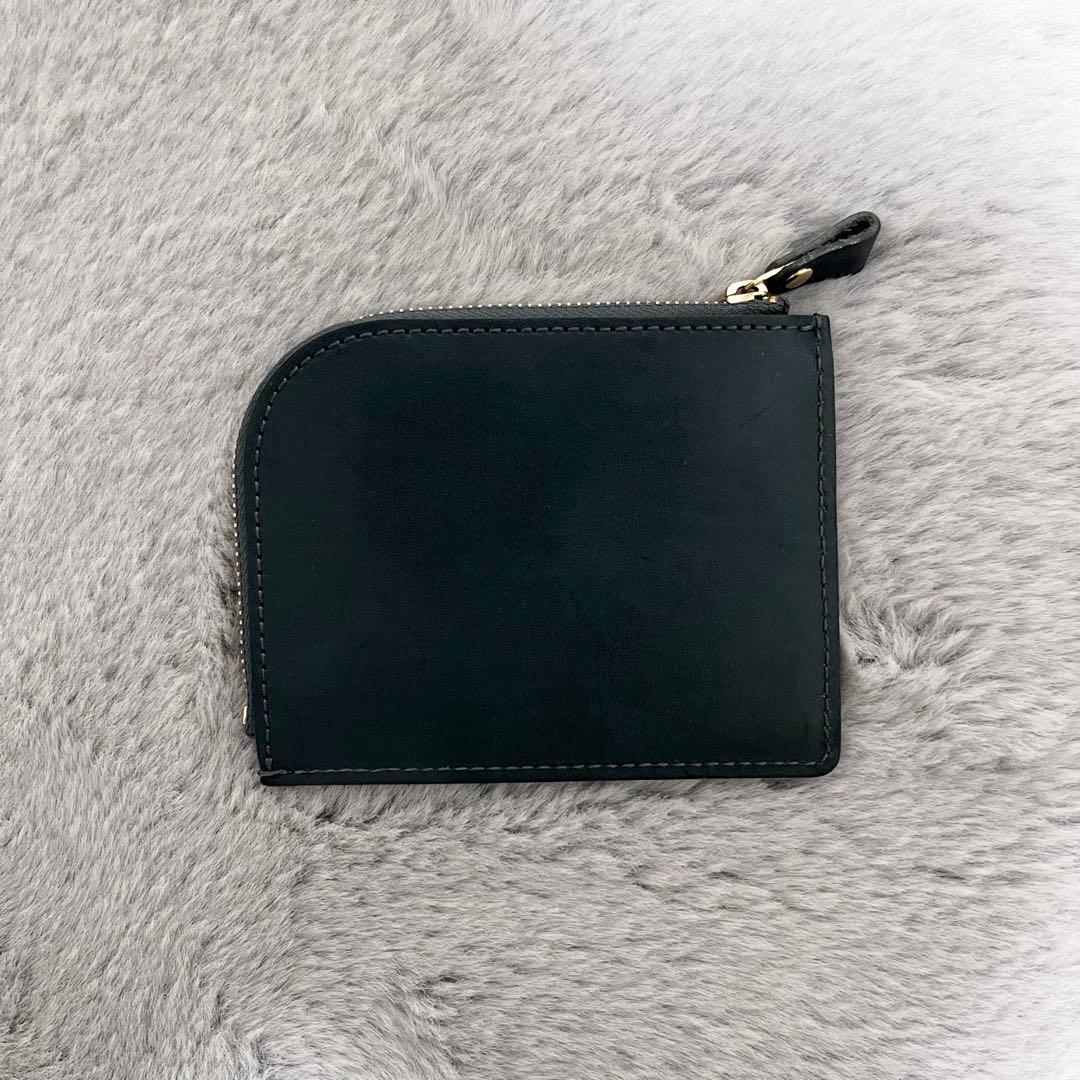 土屋鞄　ナチューラ Lファスナー　財布　ブルーグリーン