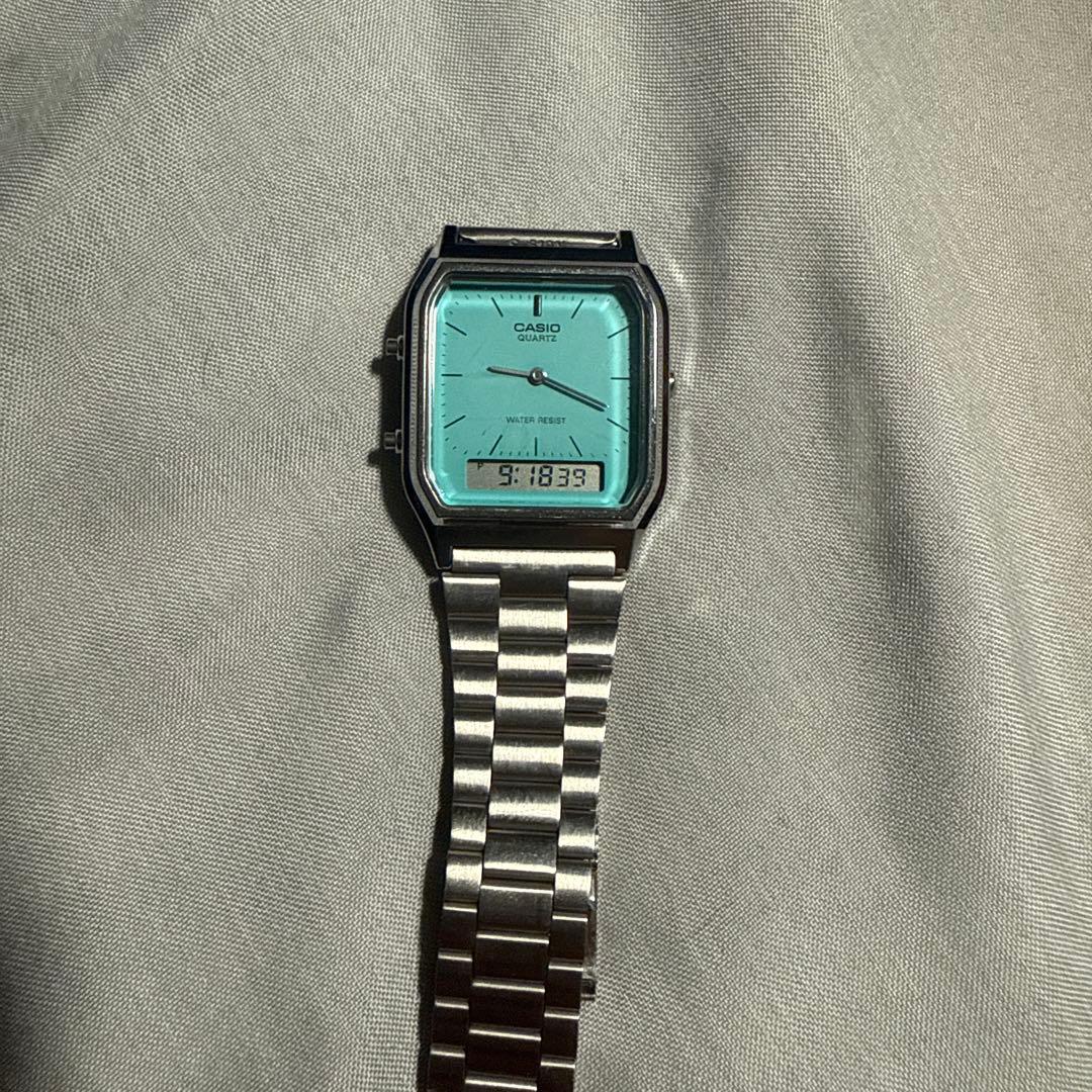 ピ*様 CASIO CASIO AQ-230 ティファニーブルー