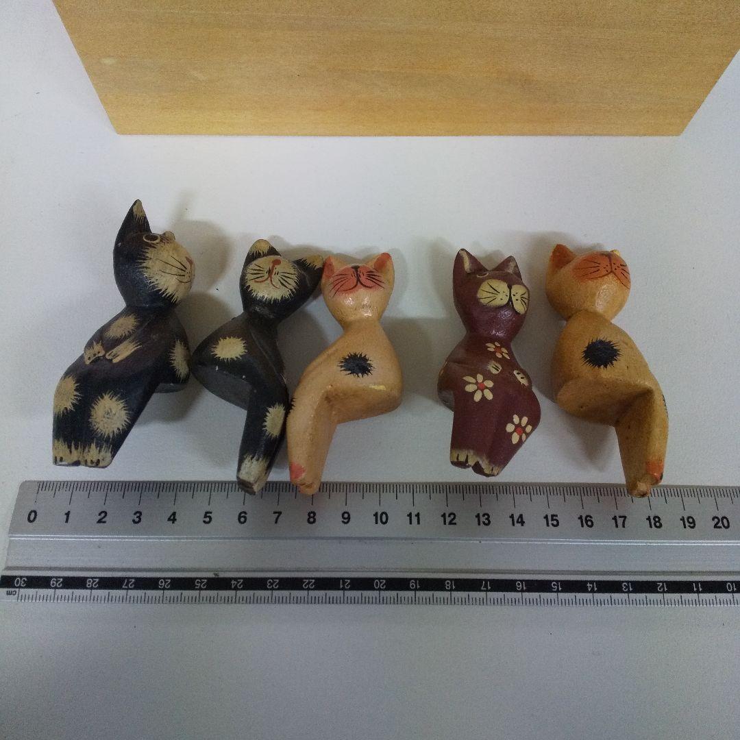 木彫り 猫 木製 置物