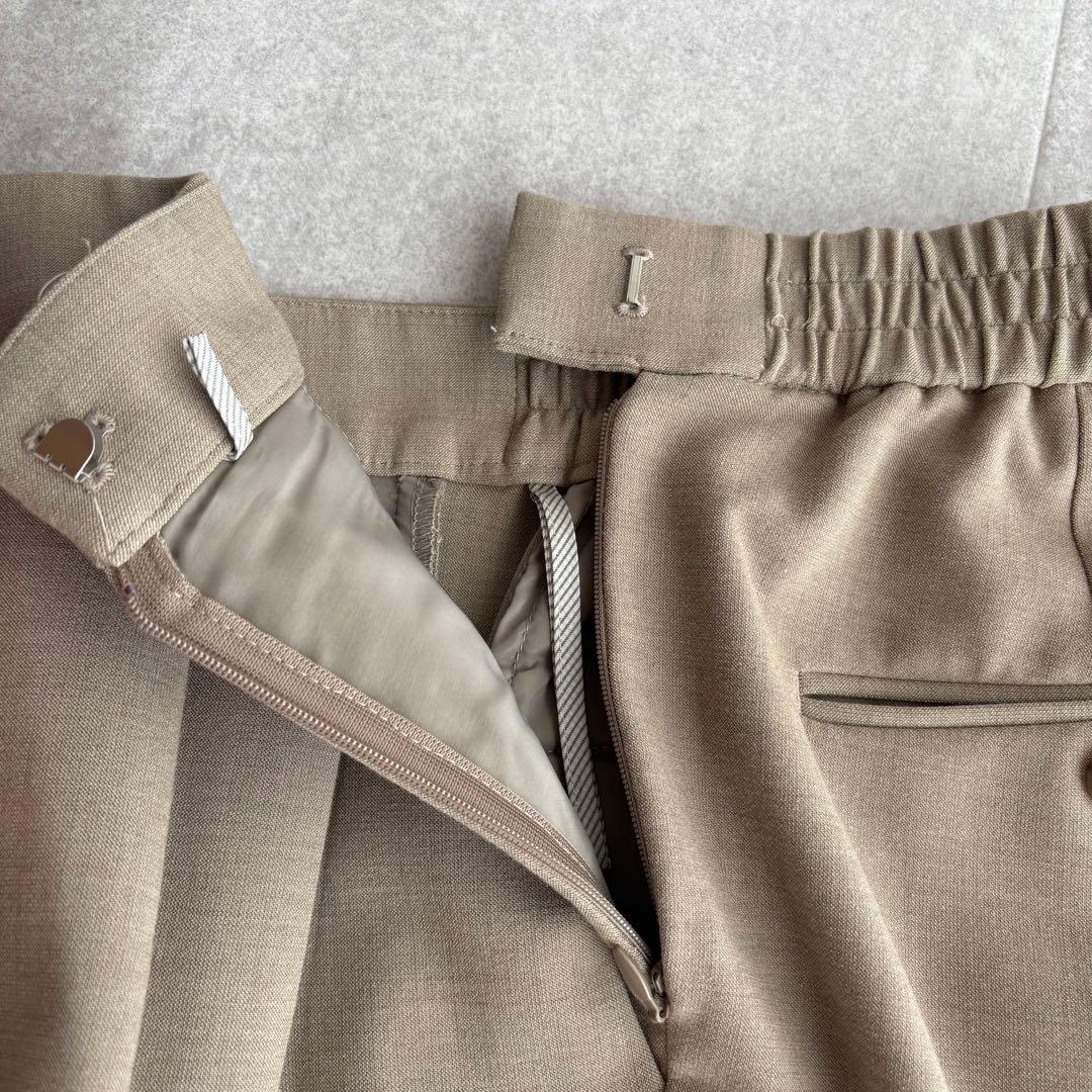 美品✨グリーンレーベルリラクシング ダブルクロス ノーカラー パンツスーツ 38