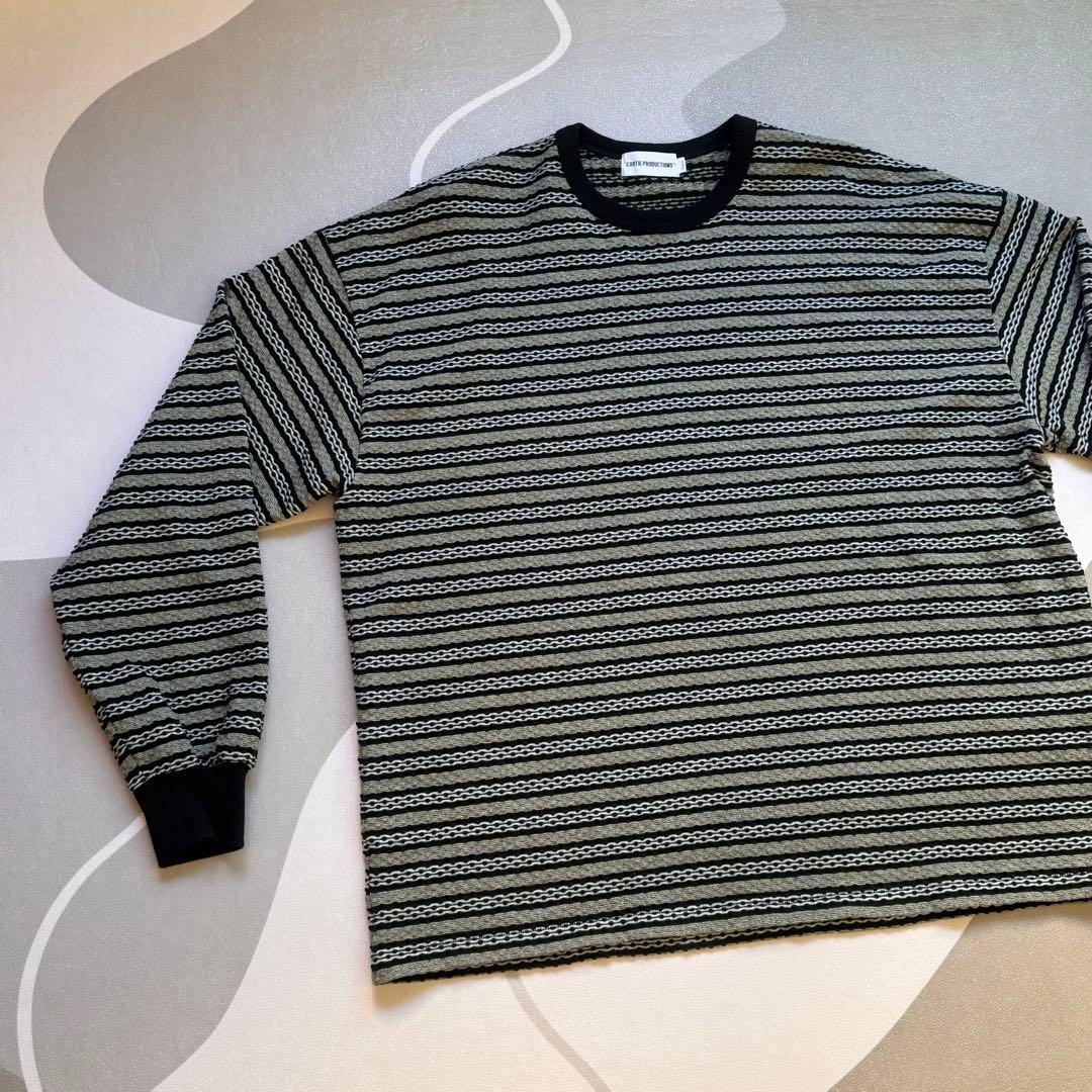 トップス COOTIE PRODUCTIONS Jacquard Border L/S