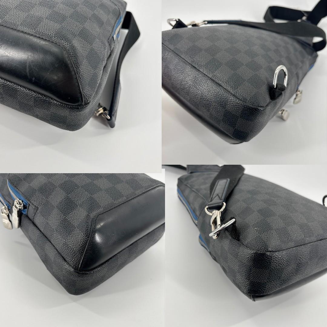 極美品 ルイヴィトン ダミエグラフィット アヴェニュー スリングバッグ ブラック