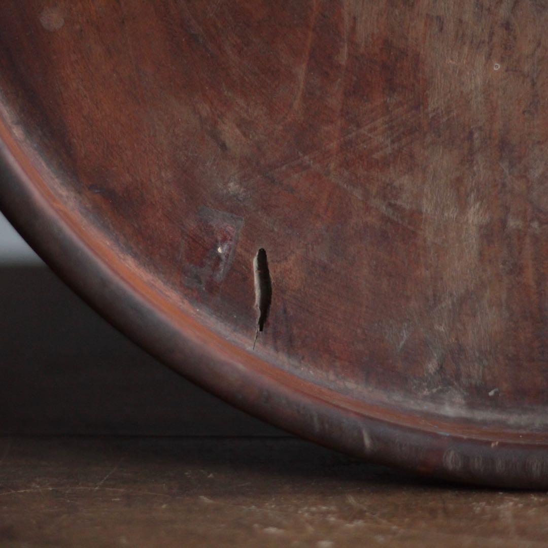 佳き木肌 くり抜き盆 大きめ 古道具 アンティーク