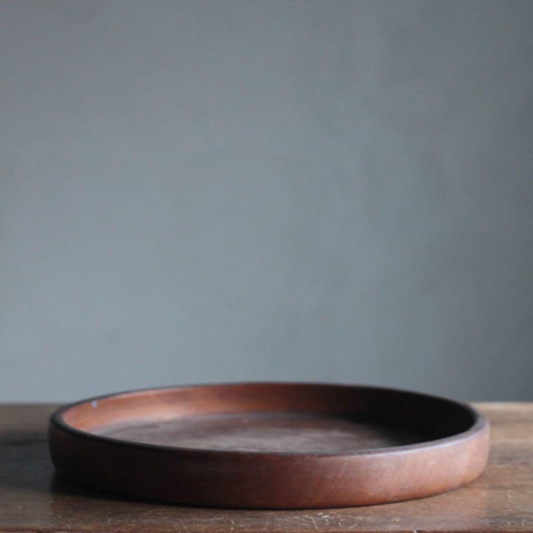 佳き木肌 くり抜き盆 大きめ 古道具 アンティーク