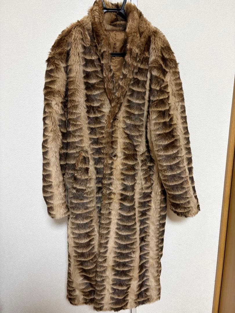 【漢の戦闘服】l’garage 毛皮風コート