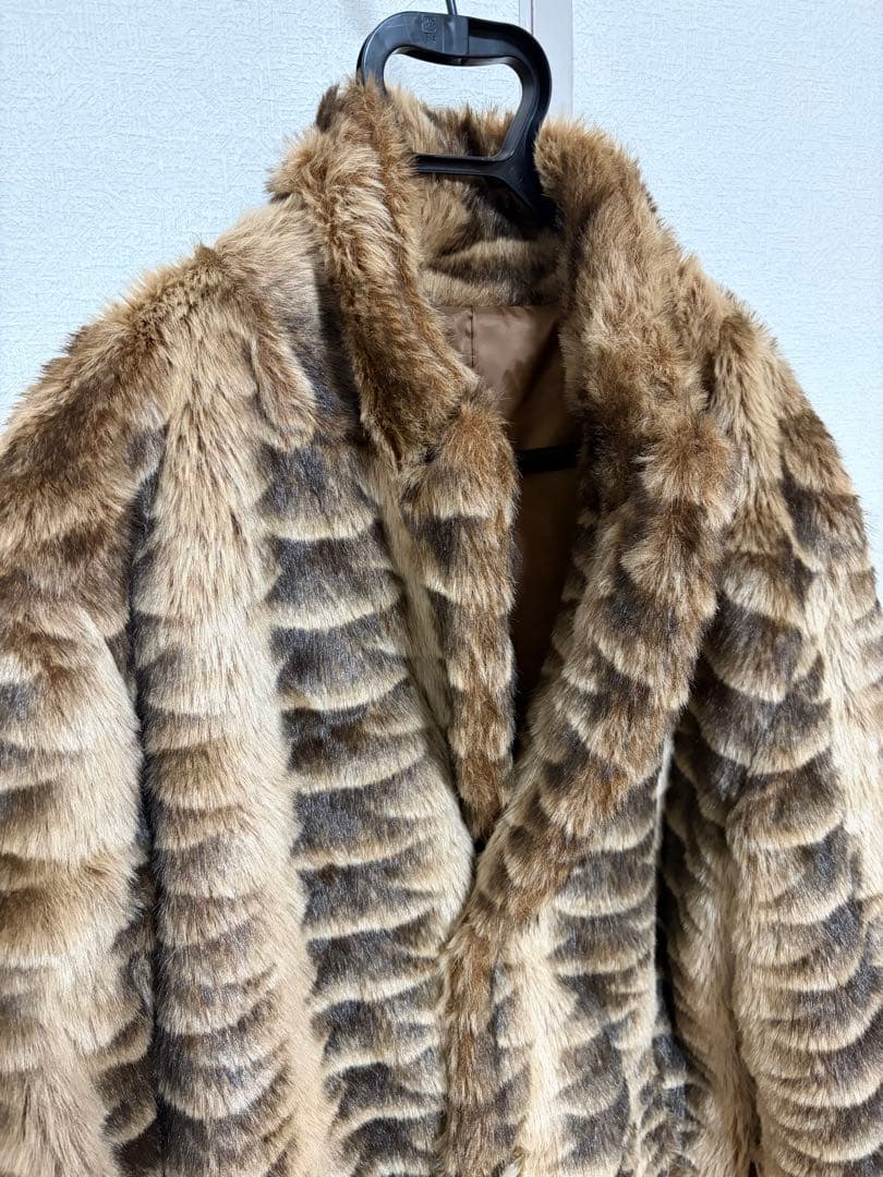 【漢の戦闘服】l’garage 毛皮風コート