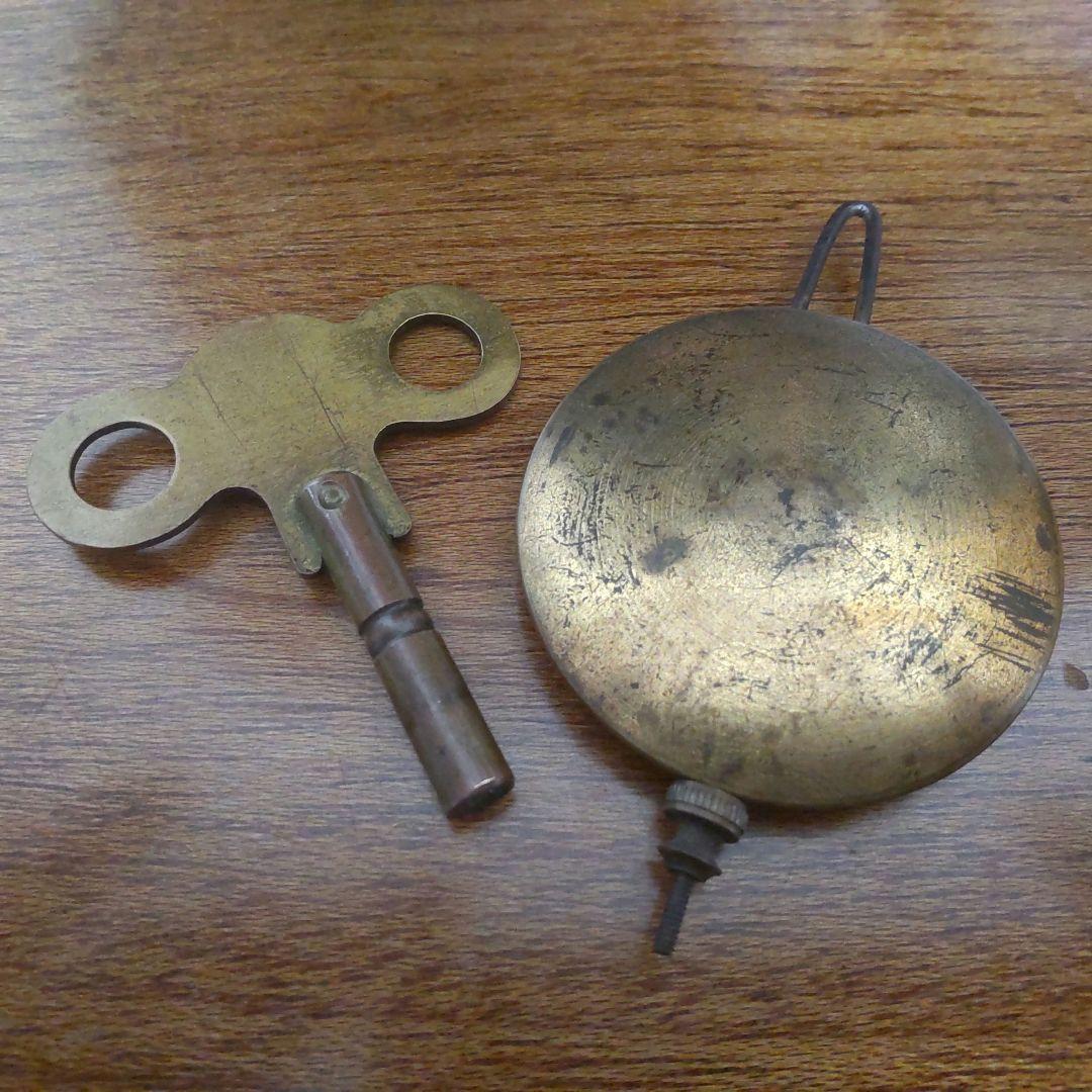 【レトロ】 HOKEN 振り子付き掛時計 （柱時計）