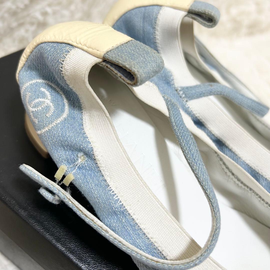 Y*U様 【高級】CHANEL シャネル ココマーク パンプス デニム