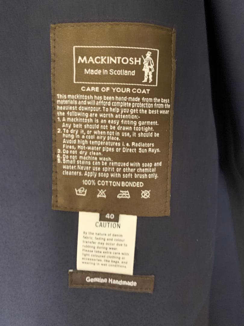 【値下げ】MACKINTOSH ステンカラーコート 40サイズ