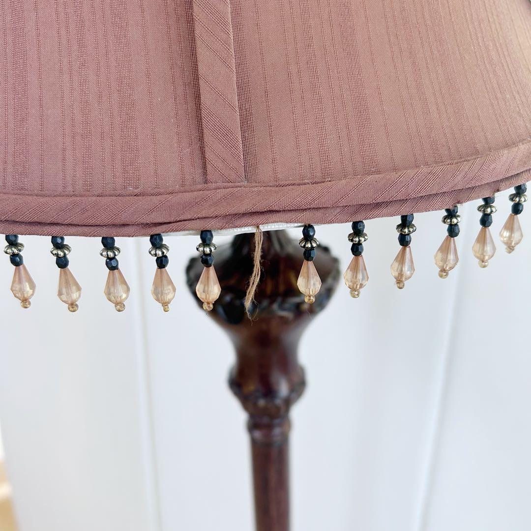 木製　フロアランプ　アンティーク　ロングランプ　　レトロ　スタンドランプ