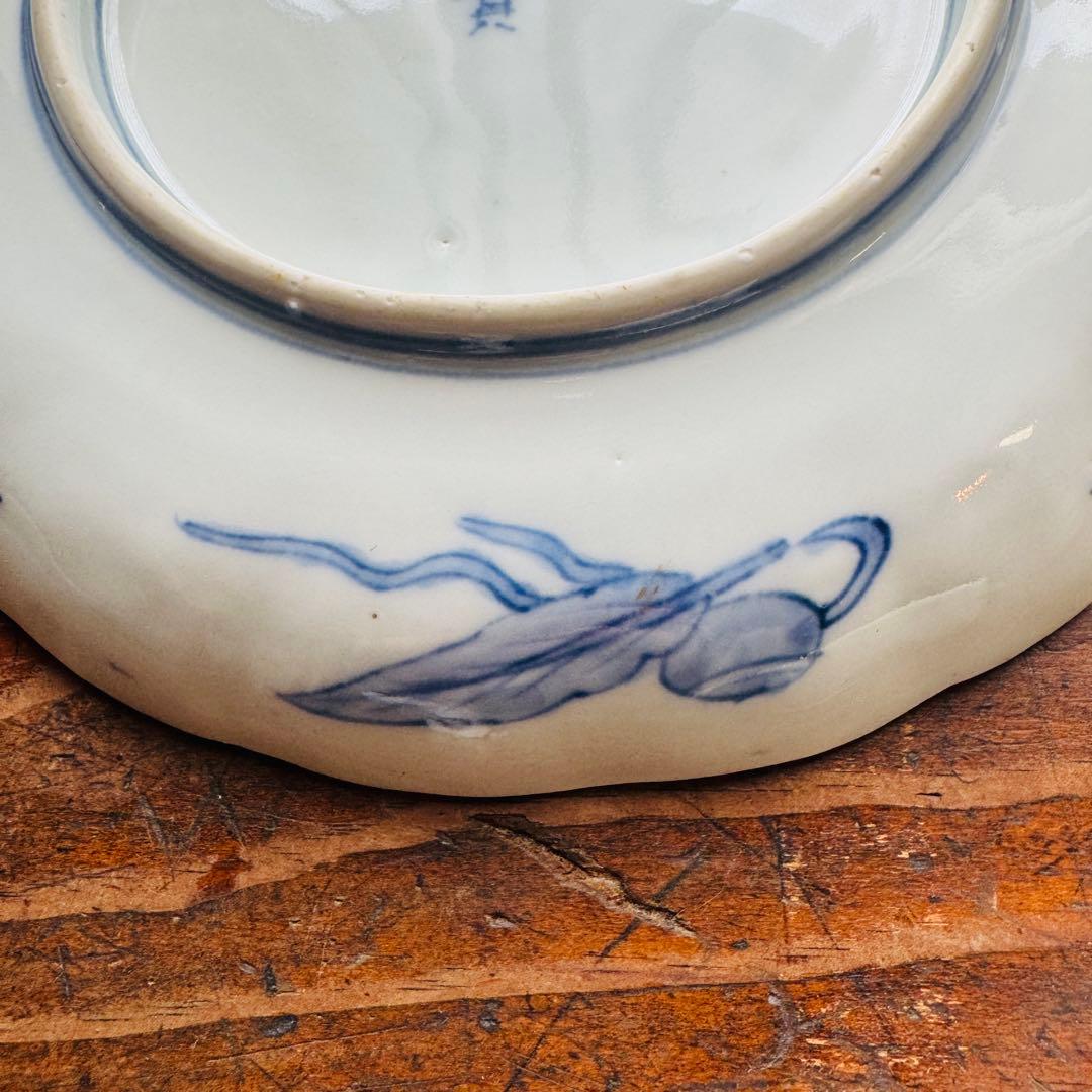 ご確認用　骨董皿　金蘭手染錦　鶴亀松竹梅文　金彩色絵皿　二枚