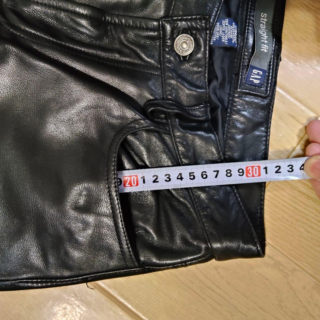 GAP レザー希少ストレートフィット パンツ W29 L32