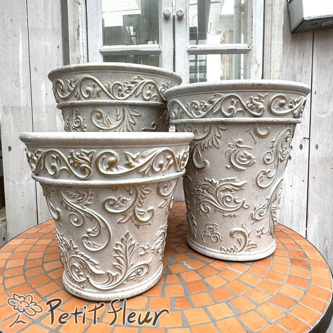 プランター 鉢 セット お得 植木鉢 鉢 ガーデニング 園芸 ゴールド ホワイト