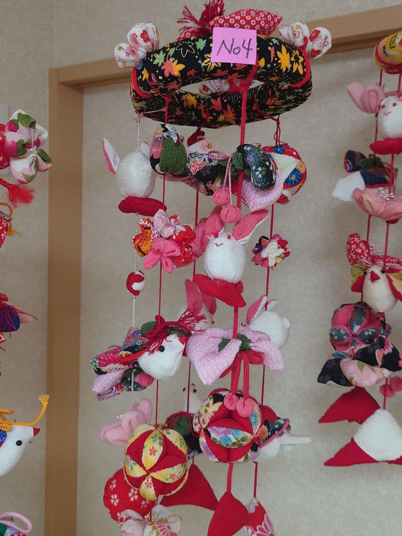 極美品　ハンドメイドひでばあちゃん作の縁起物のつるし雛　No.４