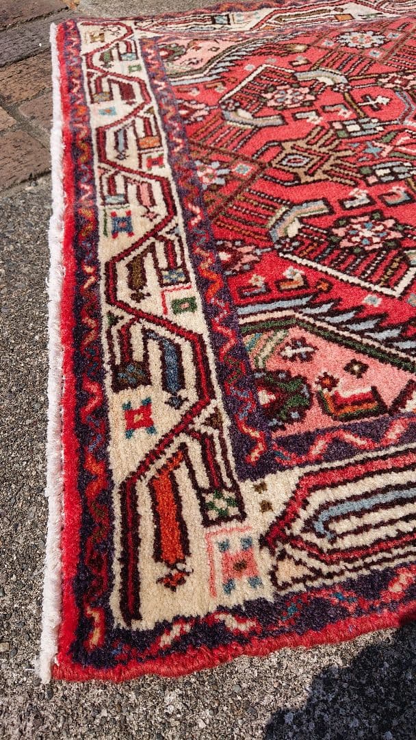 ハマダン ランナー ペルシャ絨毯　手織り トライバルラグ 遊牧民