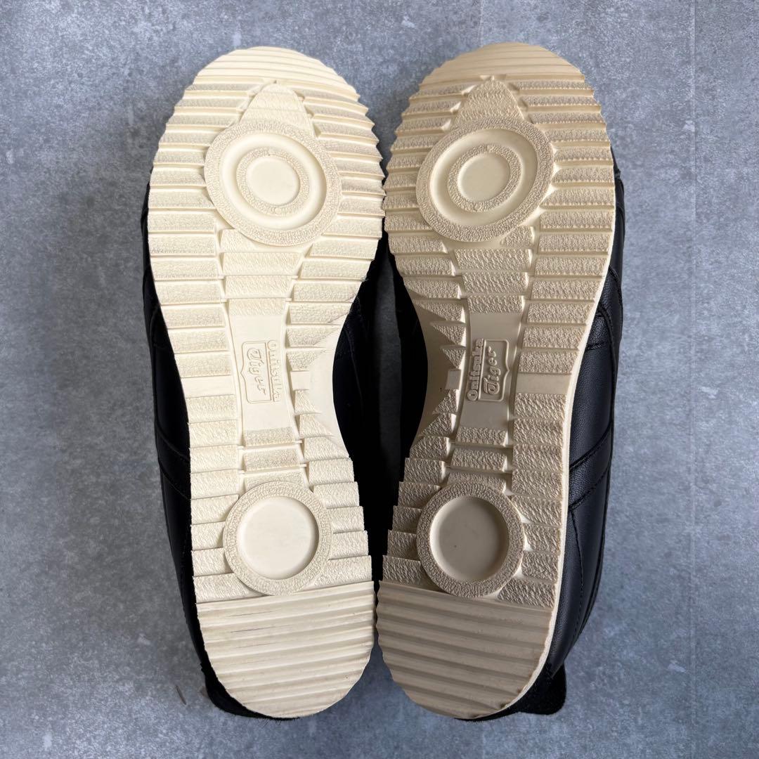 【未使用品級】オニツカタイガー メキシコ66 レザースニーカー 24cm 黒