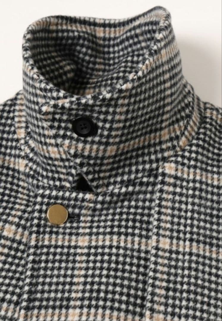 ジャケット・アウター CULLNI Check Beaver Tie Locken Coat