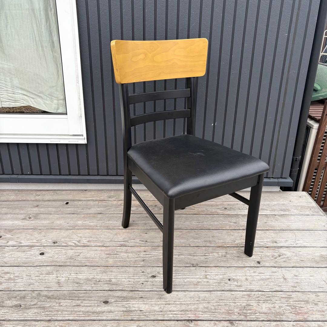 ②北欧レトロ サカイ工芸 プライウッド ベントウッドチェア ダイニングチェア 黒