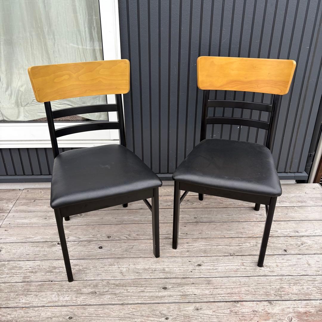 ②北欧レトロ サカイ工芸 プライウッド ベントウッドチェア ダイニングチェア 黒