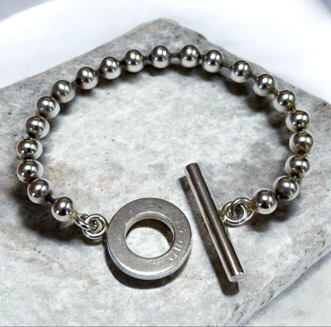 【美品箱付き】GUCCI♡シルバー925 トグル ボールチェーン ブレスレット