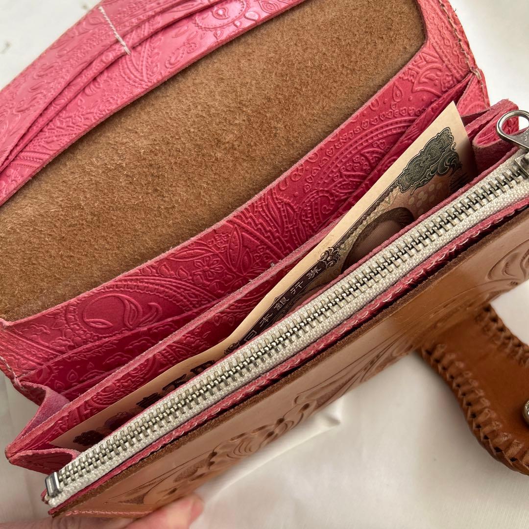 レザークラフト　長財布　オーダーメイド　世界に1点　アンティーク