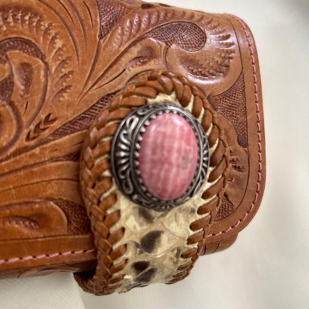 レザークラフト　長財布　オーダーメイド　世界に1点　アンティーク